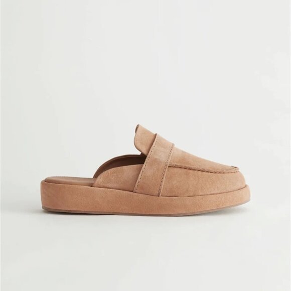 & Other Stories Women's Suede Flatform Slippers - 8, in Brown - Picture 1 of 5